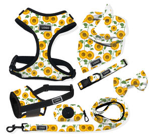 All-in-One Set kerah <span class=keywords><strong>Harness</strong></span> anjing ukuran kecil dan tali pengikat kulit PU tahan air lepas cepat dan PVC dibuat dari poliester - Product Image 2