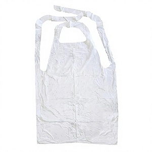<b>White</b> PE Protective <b>Apron</b> Vest 46x28 Inch Household Use Plain Surface Opaque Film - Product Image 1