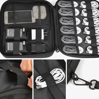 Organisateur de clés USB multifonction Chargeur de téléphone portable Sac de rangement pour câble de données Organisateur de câble de voyage de haute qualité