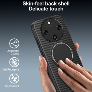 Funda para Móvil Honor <span class=keywords><strong>600</strong></span> Pro/<span class=keywords><strong>600</strong></span> Lite/Play 10A/X8d 9, Textura de <span class=keywords><strong>Fibra</strong></span> de Carbono Premium de Lujo, Soporte Magnético para Auto, Antigolpes - Product Image 3