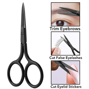 Mini tijeras para cejas y pestañas de alta calidad, herramientas de belleza, puntas redondas de acero inoxidable, nariz, bigote, Barba, Tijera para el vello Facial - Product Image 4