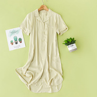 Chemise de nuit blanche à manches courtes grande taille robe de pyjama une pièce en coton pour adulte
