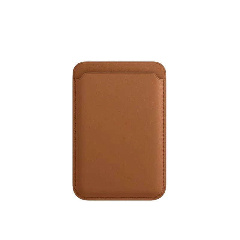 Made for MagSafe Credit Card Holder Business Wallet Brown Case Pocket Leather Card Bag for apple iphone