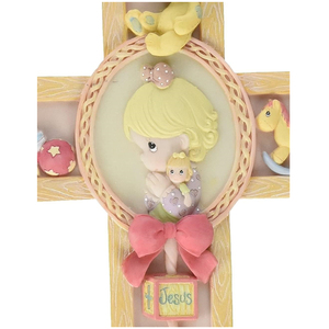 <strong>Precious</strong> <strong>Moments</strong> Resin Jesus Loves Me Cross Girl First Communion Gifts - Product Image 2
