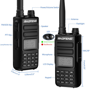 Baofeng-Walkie Talkie de doble banda, dispositivo de radio de dos vías de 5W, GMRS, Baofeng, Waki, Taki - Product Image 3
