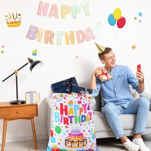 Sacchetti con Coulisse Personalizzati Ecologici, Grandi Sacchetti Regalo per Feste <span class=keywords><strong>di</strong></span> <span class=keywords><strong>Compleanno</strong></span>, Versatili Sacchi in Cotone con Chiusura a Coulisse - Product Image 4