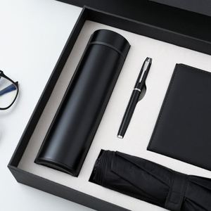 Hot Corporate Box Smart Thermos Cup Umbrella <b>A5</b> Hardcover <b>Notebook</b> Custom Logo Meeting Items Luxury Business Gift Set - Product Image 4