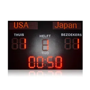 LED sport scoreboard 10inch outdoor led soccer scoreboard P10 display team name led football scoreboard