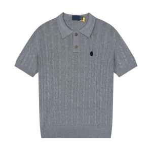 T-shirt <span class=keywords><strong>polo</strong></span> en tricot personnalisé pour homme avec logo brodé, coton de haute qualité, manches courtes, <span class=keywords><strong>polo</strong></span> pour homme, Habits Homme - Product Image 3