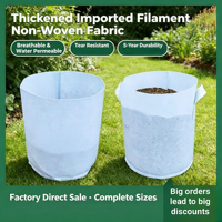 Sac de culture rond en tissu blanc de 6 gallons, de haute qualité et durable, pour pépinière, serre et transplantation d'arbres - Fournisseur d'usine