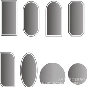 LED Hair Salon <b>Mirror</b> Wall Mounted <b>Makeup</b> Vanity <b>Mirror</b> Stainless Steel Frame Beauty Studio Furniture - Product Image 5