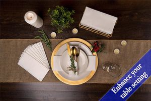 Servilletas de Papel Airlaid con Sensación de Lino Blanco, de Alta Calidad, de 1 Capa, para Cenas, Fiestas, Bodas, con Logotipo Personalizado Impreso en Serigrafía - Product Image 2