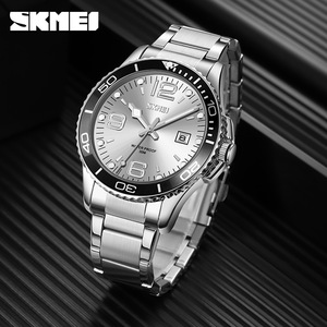 Skmei 9278 usine directe grand cadran montre à Quartz pour hommes bande en acier inoxydable à la mode <span class=keywords><strong>calendrier</strong></span> d'affaires montre-bracelet - Product Image 3