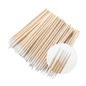 Bâtonnets de coton en bois pour le nettoyage du nez, des lèvres, des oreilles et du visage, pour le démaquillage, la beauté et les tatouages - Vente en gros - Product Image 6
