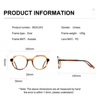 Nouveau designer mode rétro acétate lunettes optique hommes montures de lunettes