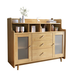 Nordic Solid Wood <b>Sideboard</b> 900mm+ Multifunctional Storage Cabinet For Kitchen Living Room - Product Image 4