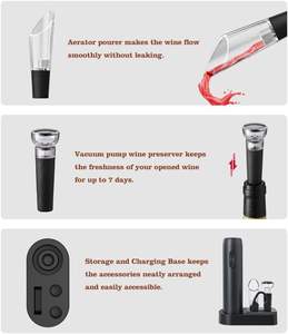 Tire-bouchon électrique sans fil rechargeable avec base de charge USB automatique 2025, ouvre-bouteille de vin avec coupe-capsule - Product Image 4