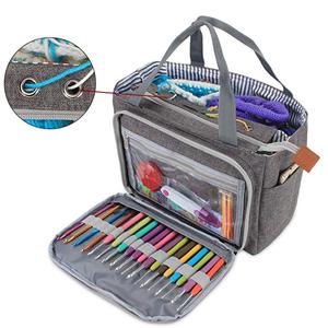 Hot Selling Portable Knitting Bag Yarn Storage Organizer Yarn Totes Organizer with Inner Divider