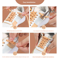 OLIAN Lacets à verrouillage magnétique colorés sans attaches Lacets élastiques Baskets sans attaches Lacets pour enfants Lacets larges pour adultes