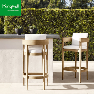 All Weather Outdoor <strong>Garden</strong> Furniture Modern Design Teak Wood Patio Restaurant Outdoor <strong>Bar</strong> <strong>Table</strong> <strong>and</strong> <strong>Stools</strong> - Product Image 1