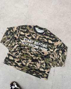 Мужская термофутболка с камуфляжным тактическим принтом, вязаная вафельная, с эффектом потертости, с длинным рукавом - Product Image 1