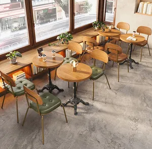 American retro cafe casual sofa chairs industrial style milk tea shop negotiate table and chairs
