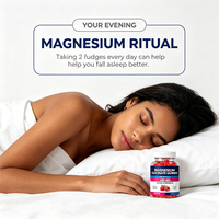 OEM ODM Magnesium Glycinate Gummies 400mg Mendukung Relaksasi Tidur Nyenyak Otot Tulang Jantung Energi Kesehatan Suplemen Diet