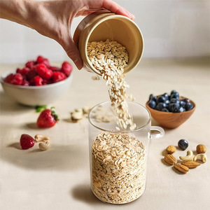 Kín lọ thủy tinh có nắp đậy thìa cho thực phẩm lưu trữ kẹo Cookies cà phê đậu đồ ăn nhẹ gia vị Bìa gia vị <span class=keywords><strong>container</strong></span> phong cách - Product Image 3