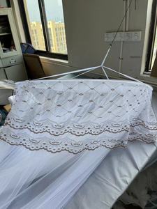 Zanzariera a baldacchino rotonda a doppio strato, pronta all'uso, in pizzo rosa e blu, stile romantico da principessa, per soffitto, tenda a barra - Product Image 3