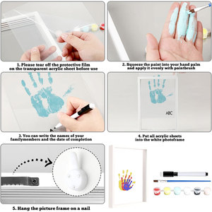 Kit d'empreintes <span class=keywords><strong>de</strong></span> <span class=keywords><strong>main</strong></span> familiale avec <span class=keywords><strong>main</strong></span> <span class=keywords><strong>de</strong></span> bébé légère et <span class=keywords><strong>empreinte</strong></span> <span class=keywords><strong>de</strong></span> sable peinture en bois artisanat cadeaux d'adoption souvenir <span class=keywords><strong>de</strong></span> <span class=keywords><strong>famille</strong></span> - Product Image 6