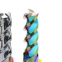 Jinchuan Fraise à queue en carbure de tungstène hautement polie 3/4/6mm, 3 cannelures, 35° de hélice, non revêtue, pour usinage CNC, OEM