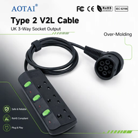 AOTAI Typ 2 V2L-Kabel mit UK 3-Wege-Steckdose EV Vehicle-to-Load Entladekabel für BYD Omoda Jaecoo GWM TANK