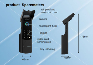 Entrata codificata Bt combinazione <span class=keywords><strong>automatica</strong></span> <span class=keywords><strong>elettrica</strong></span> in alluminio digitale doppia impronta laterale porta anteriore in ferro porta porta giardino <span class=keywords><strong>serratura</strong></span> cancello - Product Image 6