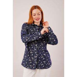 Camisa de Mezclilla Azul con Aspecto Desgastado para Mujer, Marca Lustrin, Blusa de Manga Larga con Botones, Mezcla de Algodón, para Uso Casual, Venta al Por Mayor - Product Image 3
