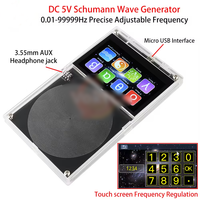 DC 5V Schumann Wave Generator 0.01-99999Hz Precise Adjustable Frequency Signal Generator Micro USB Touch Screen Audio Resonator