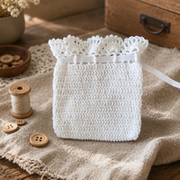 Sacs à main en coton tricotés à la main au crochet, 9x6 cm, produits très demandés, importés de Chine, vente en gros