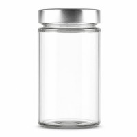 Food Grade 280ml 380ml Chili Sauce Jam Glass Jar with Deep Metal Lid