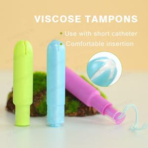 <span class=keywords><strong>Tampones</strong></span> aplicadores de algodón orgánico 100%, productos de higiene a granel de plástico superabsorbente, suministro directo de fábrica - Product Image 3