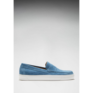 Mocassins à enfiler, en daim bleu pétrole - Product Image 6