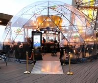 Dôme géodésique pour le camping en hiver, tente igloo pour l'extérieur par temps froid, pour le glamping, double revêtement en PVC, polyester certifié CE/TUV