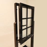 Oferta Especial: Puertas y Ventanas Corredizas Horizontales de Aluminio Modernas con Doble Acristalamiento, Plegables, Aislamiento Térmico, Color Negro, 5 Años de Garantía