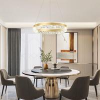 Lustre de table LED en fer de style nordique moderne et minimaliste, taille moyenne, pour salon et salle à manger