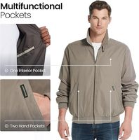 Blouson universitaire imperméable pour homme - Coupe-vent léger, écologique, respirant, en microfibre, style streetwear