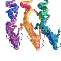 Figurines de dragon chinois imprimées en 3D géantes de 35,4 pouces (90 cm), articulations mobiles, décoration fantastique, sculpture de bureau flexible