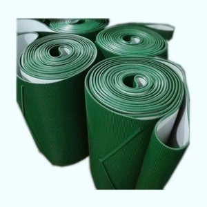 Darbe dayanıklı Anti-skid boyuna oluk elmas dalga çim küçük Pvc konveyör bant için paket sanayi - Product Image 4