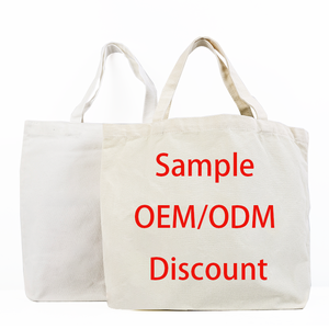 Bolsa de Mano de Lona de Algodón con Descuento OEM/ODM, Bolsa de Hombro Reutilizable con Cremallera y Logotipo Impreso para Unisex, Bolsa de Compras, Viajes, Diseño Único - Product Image 2