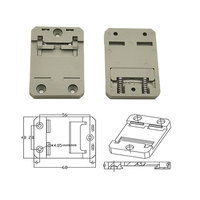 Adaptor Braket Plastik Profesional 68mm untuk PCB DIN C45, Pemasangan di Rel, dengan Klip Rel 35mm untuk Relay