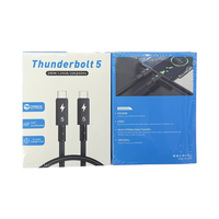 Kabel Data Aluminium Alloy Fungsi Lengkap 80Gbps Thunderbolt 5 240W 16k USB4 USB-C Pengisian Cepat Kabel Video Lapisan Nilon Komputer