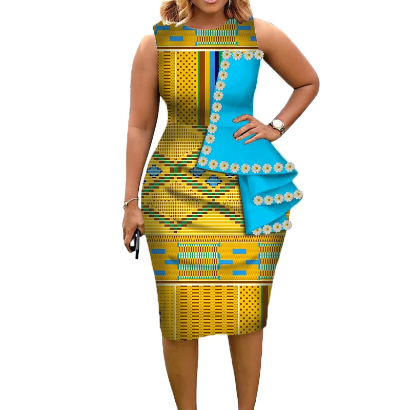2021 nova roupa africana de painel, vestido formal de festa para mulheres, elegante, atacado de roupas africanas, vestido formal de festa à noite