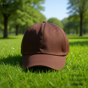 Casquette de baseball unisexe marron 32116-3 réglable à 6 panneaux pour l'extérieur - Product Image 3